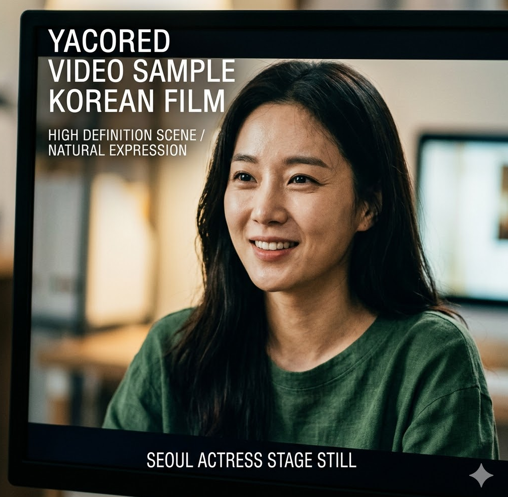 한국 영상 샘플 클로즈업 스크린샷, 국내 여배우의 선명한 고화질 장면