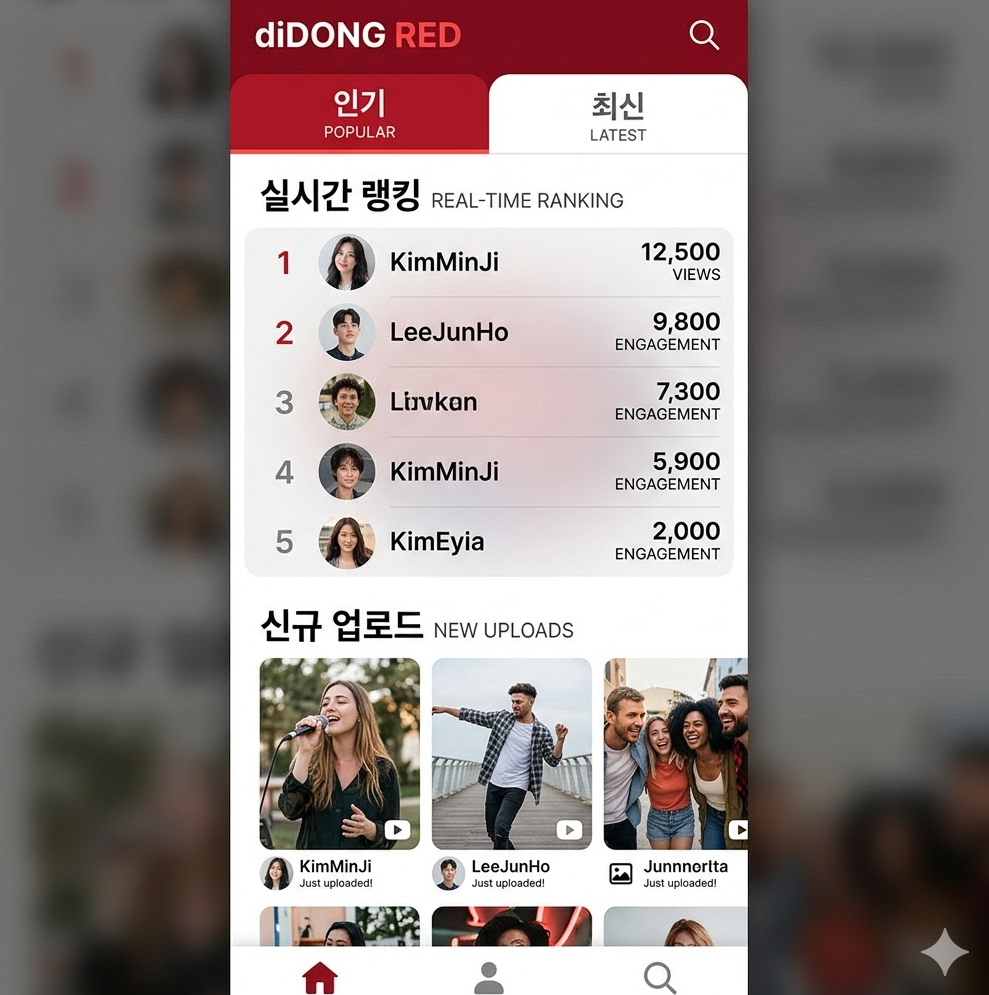 인기·최신 섹션 캡처, 실시간 랭킹과 신규 업로드 목록 인기·최신 섹션 캡처, 실시간 랭킹과 신규 업로드 목록